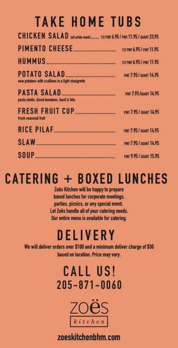 Zoe's Kitchen Restaurant Menu: A Flavorful Journey Through Middle Eastern Cuisine